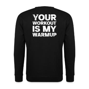 Gym Fitness Workout Warmup Fitnessstudio - Unisex Sweatshirt - black - Back - Alina (178cm)