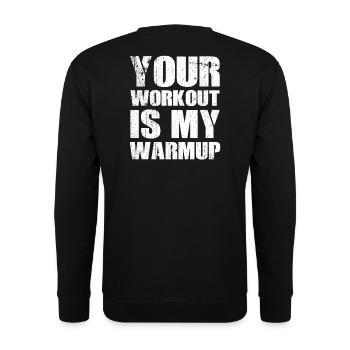 Gym Fitness Workout Warmup Fitnessstudio - Unisex Sweatshirt - black - Back - Alina (178cm)
