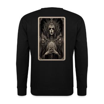 Gothic Queen of the Black Heart - Unisex Sweatshirt - black - Back - Alina (178cm)