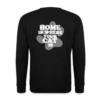 La maison est l’endroit où se trouve votre chat - Sweat-shirt Unisexe - noir - Dos - Alina (178cm)