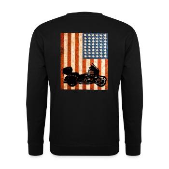 Biker Motorcycle. - Sweat-shirt Unisexe - noir - Dos - Alina (178cm)