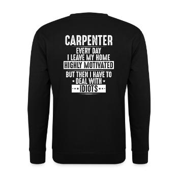 Carpenter joiner carpenter carpenter carpenter - Unisex Sweatshirt - black - Back - Alina (178cm)