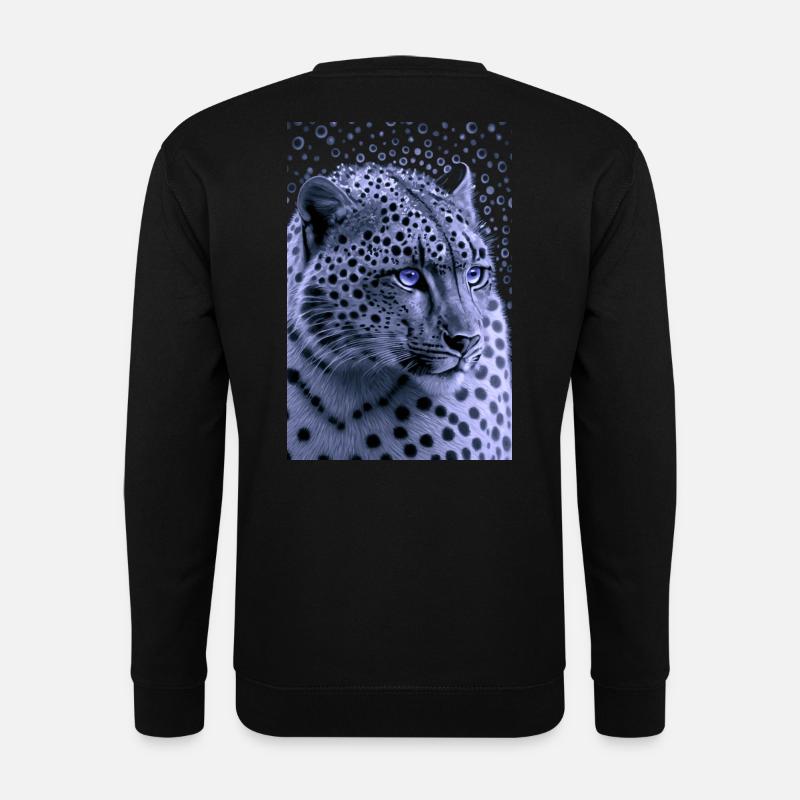 Yeux bleu léopard des neiges - Sweat-shirt Unisexe - noir