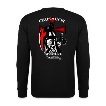 Knight Crusader Medieval Warrior - Unisex Sweatshirt - black - Back - Alina (178cm)