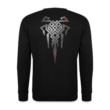 Nœud celtique Signe de symbole de croix viking - Sweat-shirt Unisexe - noir - Dos - Alina (178cm)
