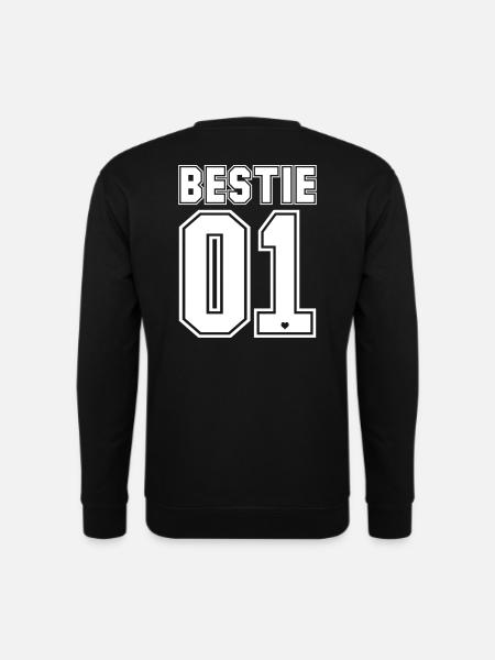 Bestie BFF Beste Freundin Freunde Forever Immer - Unisex Pullover - Schwarz