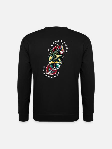 Herz schluckt - Unisex Pullover - Schwarz