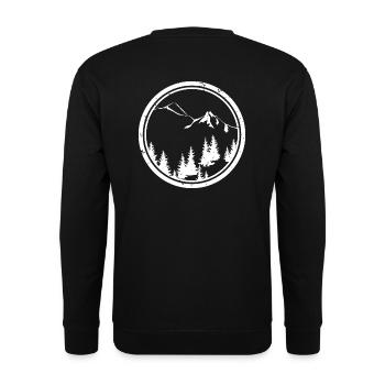 Mountains - Unisex Sweatshirt - black - Back - Alina (178cm)
