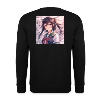 Uniforme scolaire Cherry Blossom - Sweat-shirt Unisexe - noir - Dos - Alina (178cm)
