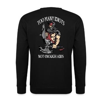 Guerrier Viking Valhalla - Sweat-shirt Unisexe - noir - Dos - Alina (178cm)