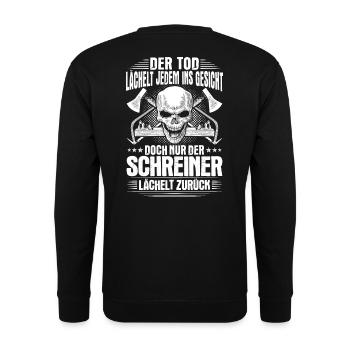 Schreiner Schreinerei Schreinerin Schreinern - Unisex Pullover - Schwarz - Hinten - Michal (187cm)