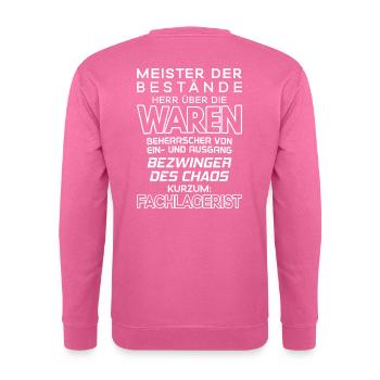 Fachlagerist/Lager/Handelsfachpacker/Lagerarbeiter - Unisex Pullover - Pink - Hinten