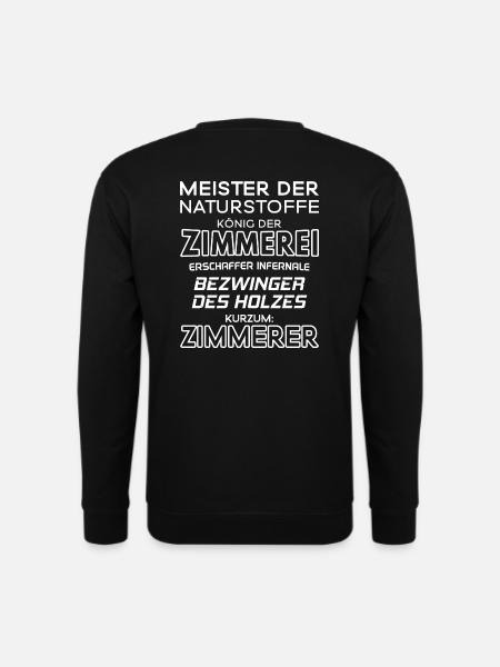 Zimmerer / Zimmerin / Zimmermann / Zimmerfrau - Unisex Pullover - Schwarz