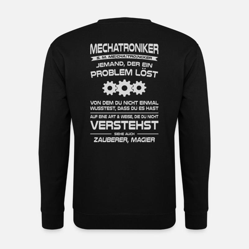 Mechatroniker Mechatronikerin Geschenk Probleme - Unisex Pullover - Schwarz