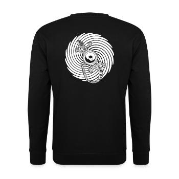 gecko speaker plug jack tekno 23 background - Unisex Pullover - Schwarz - Hinten - Alina (178cm)