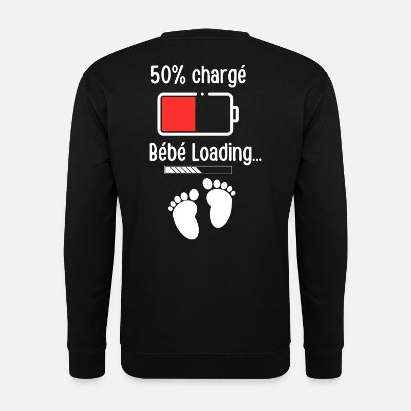 Baby Charging Battery 50% - Unisex Sweatshirt - black