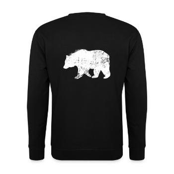bear - Unisex Sweatshirt - black - Back - Alina (178cm)