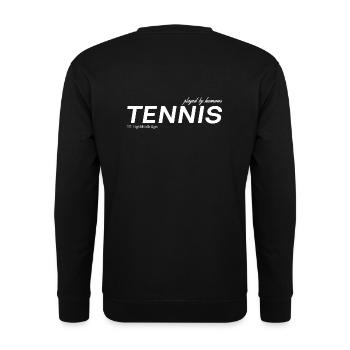 Tennis - Unisex Pullover - Schwarz - Hinten - Alina (178cm)