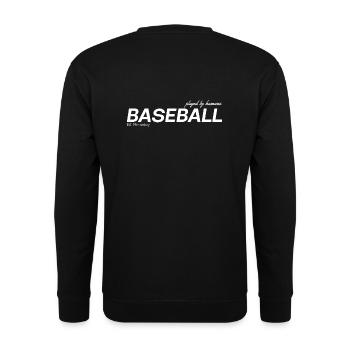 Baseball - Unisex Pullover - Schwarz - Hinten - Alina (178cm)