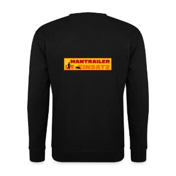 Mantrailer im Einsatz (Mann) - Unisex Pullover - Schwarz - Hinten - Alina (178cm)