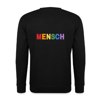 Mensch - Unisex Pullover - Schwarz - Hinten - Alina (178cm)