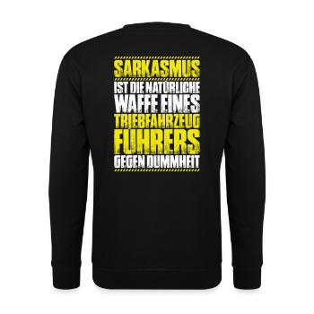 Triebfahrzeugführer Lokführer Lokomotivführer - Unisex Pullover - Schwarz - Hinten - Michal (187cm)
