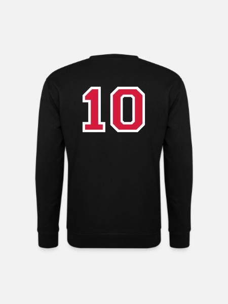 Numéro 10 (couleurs personnalisables) - Sweat-shirt Unisexe - noir