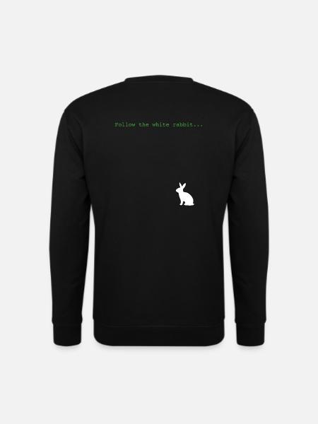 Folge dem Kaninchen - Unisex Pullover - Schwarz