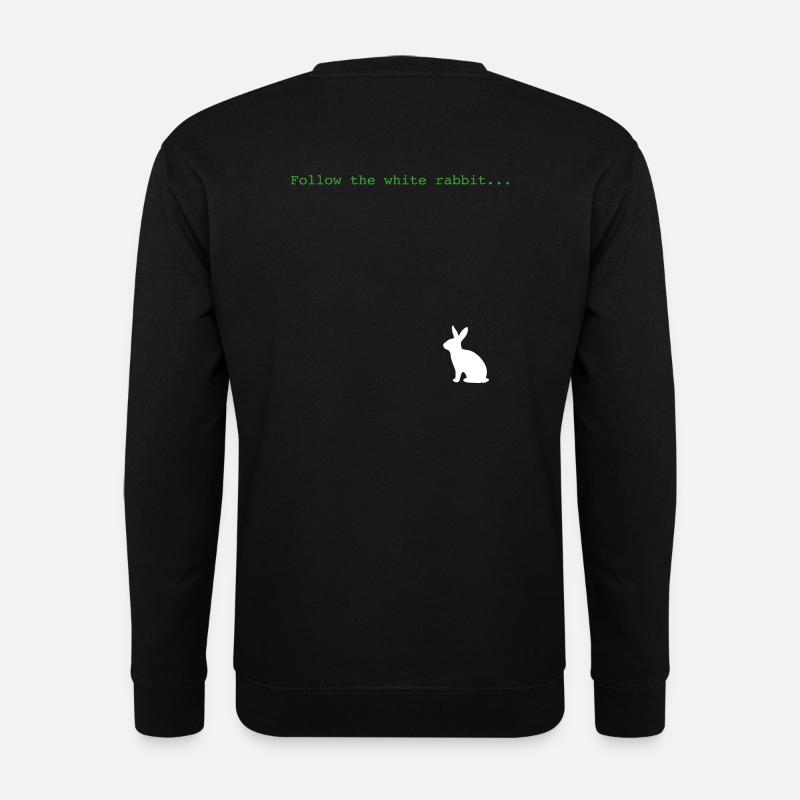 Folge dem Kaninchen - Unisex Pullover - Schwarz