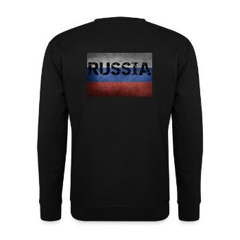 RUSSIAN FLAG DRAPEAU RUSSE - Sweat-shirt Unisexe - noir - Dos - Alina (178cm)