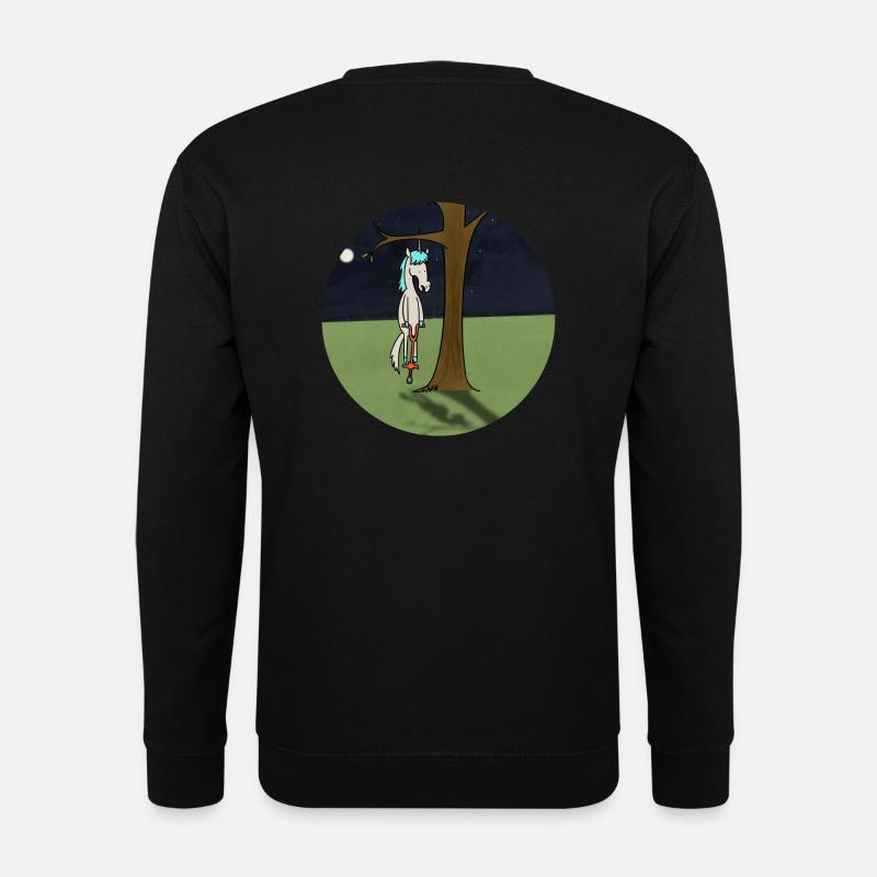 Einhorn feststecken. - Unisex Pullover - Schwarz
