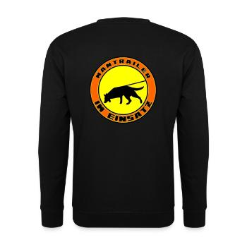Mantrailing Malinois/Schäferhund rund - Unisex Pullover - Schwarz - Hinten - Michal (187cm)