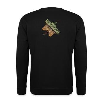 Chinesisch_Architektur_Himmelstempel_Tongren1420 - Unisex Pullover - Schwarz - Hinten - Alina (178cm)