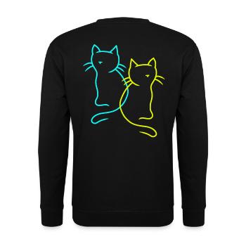 Cats, Pets, Kitten, Cat, Gift Idea - Unisex Sweatshirt - black - Back - Alina (178cm)