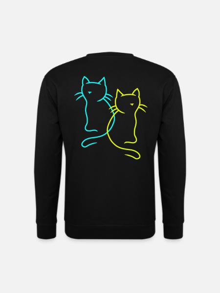 Katzen Haustiere Kätzchen Katze Geschenkidee - Unisex Pullover - Schwarz