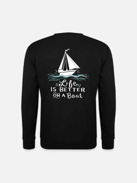 Sailing Sailing Boat Gift - Unisex Sweatshirt - black