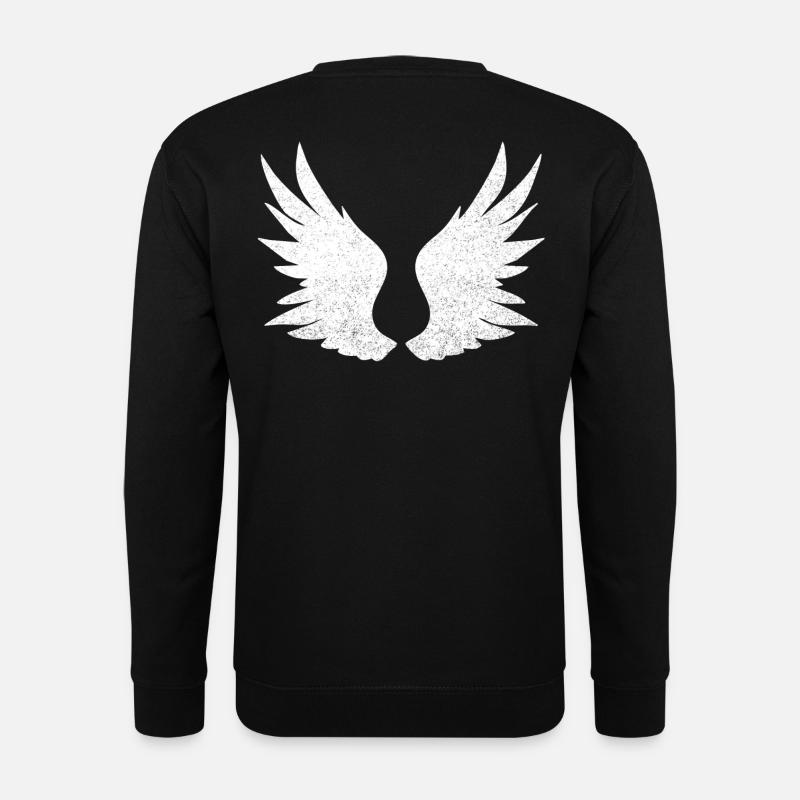 Ailes d'ange, ailes blanches - Sweat-shirt Unisexe - noir