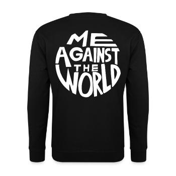 Moi contre le monde - Sweat-shirt Unisexe - noir - Dos - Alina (178cm)