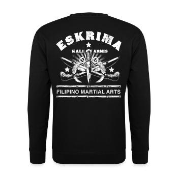 Eskrima Kali Arnis Filipino MArtial Arts Design - Unisex Sweatshirt - black - Back - Alina (178cm)