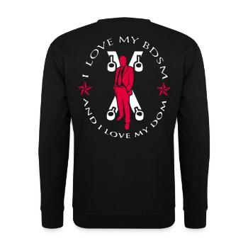 Dom-2 - Unisex Pullover - Schwarz - Hinten - Alina (178cm)