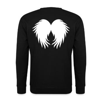Angel wings feathers - Unisex Sweatshirt - black - Back - Alina (178cm)