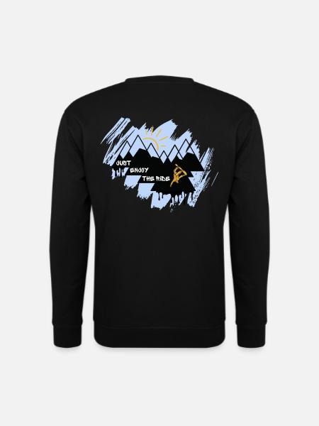 Just enjoy the Ride - Snowboarder - Unisex Sweatshirt - black