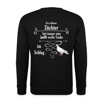 Pigeon shirt - saying shirt - Funshirt pigeon - Unisex Sweatshirt - black - Back - Alina (178cm)