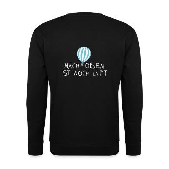 Nach oben ist noch Luft - Unisex Pullover - Schwarz - Hinten - Alina (178cm)