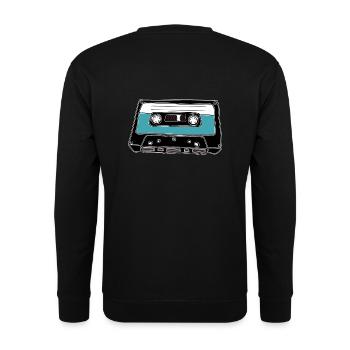 Retro Cassette - Unisex Sweatshirt - black - Back - Alina (178cm)