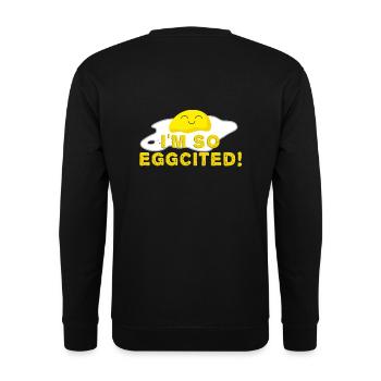 Je suis tellement œuf cité œuf au plat drôle - Sweat-shirt Unisexe - noir - Dos - Alina (178cm)