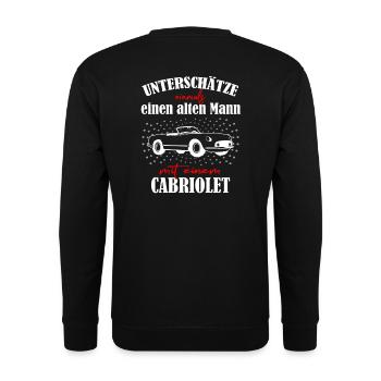 Fan convertible homme retraité - Sweat-shirt Unisexe - noir - Dos - Alina (178cm)