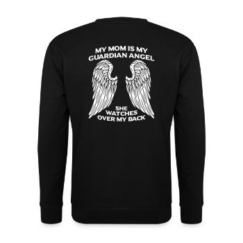 Naissance fils fille maman ange ange gardien ailes - Sweat-shirt Unisexe - noir - Dos - Alina (178cm)