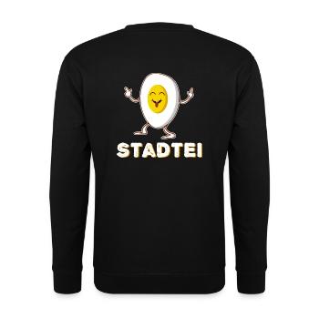 City Egg Funny Egg - Sweat-shirt Unisexe - noir - Dos - Alina (178cm)