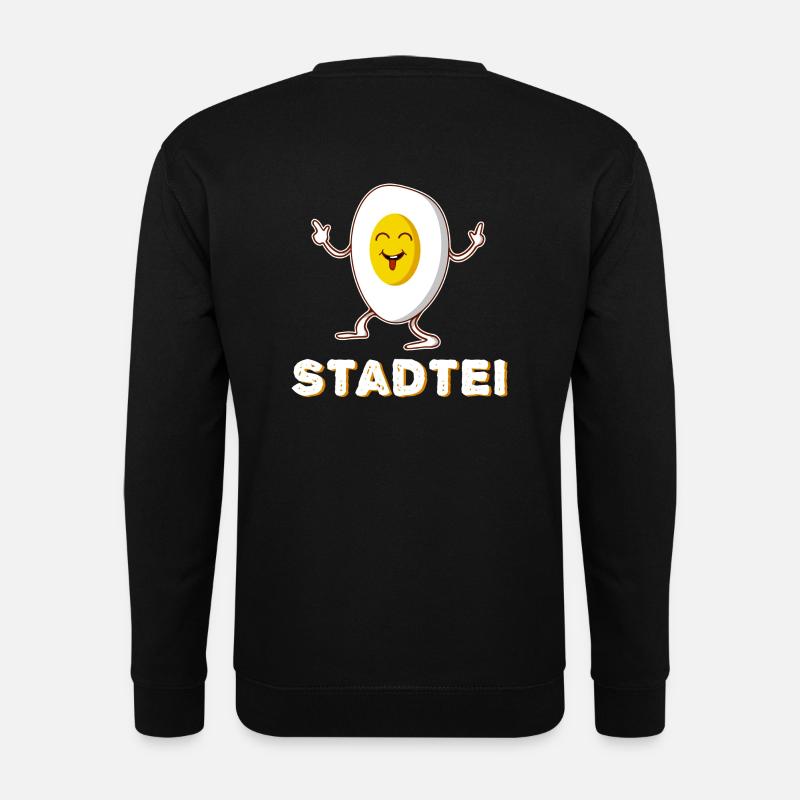 Stadtei Lustiges Ei - Unisex Pullover - Schwarz